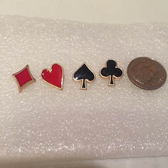 ❤️ ♠️♦️ ♣️ Awesome 4 piece set of card suit poker pins - Picture 4 of 7